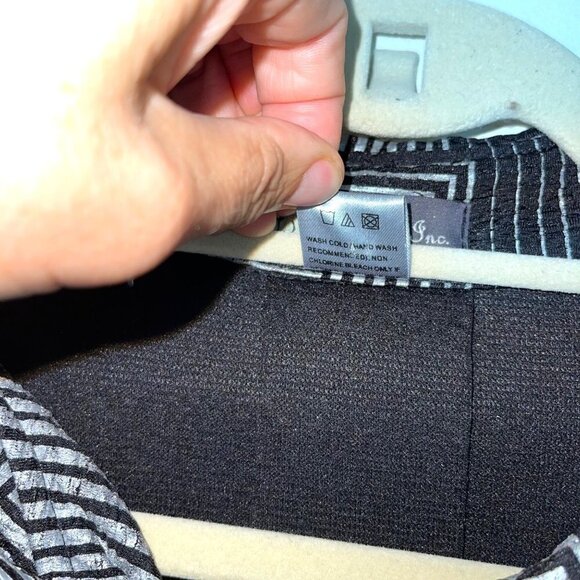 Damee Womens Swing Jacket Black Silver Size Small Art To Wear Polyester Spandex - Picture 9 of 12